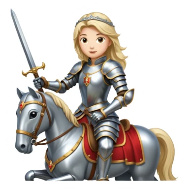 Renaissance princess knight on horse sticker