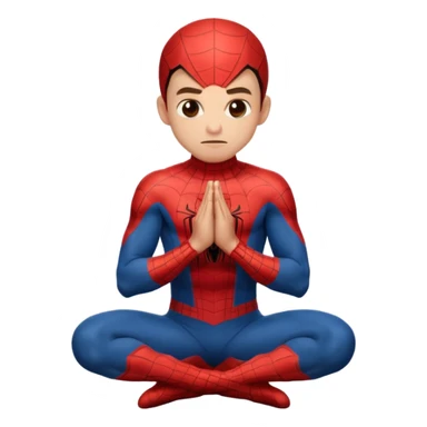 Spider-Man kneeling and praying sticker