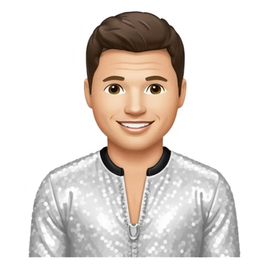 Nick Lachey from 98 Degrees with white sequin outfit sticker