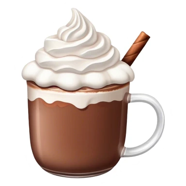 mug of hot chocolate with marshmallows and whipped cream sticker