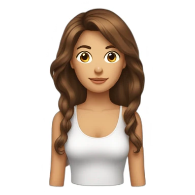 Une femme aux cheveux bruns courts sur le toi de sa voiture sticker