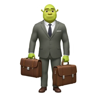 Shrek with a Hyatt sticker