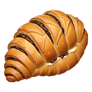 A chocolate croissant  sticker