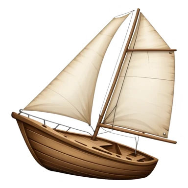 sailboat hull with rudder but no sails attached sticker