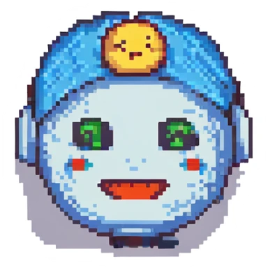 AI emoji icon, retro, fun sticker