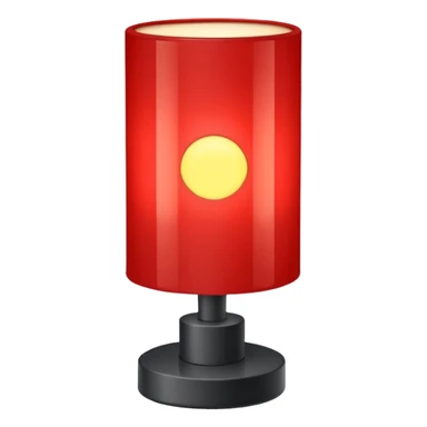 1980s red lighting lamp sticker