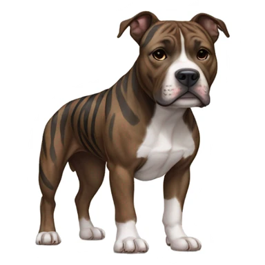 Brindle American Staffordshire terrier  sticker