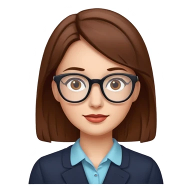 👩 with specs sticker