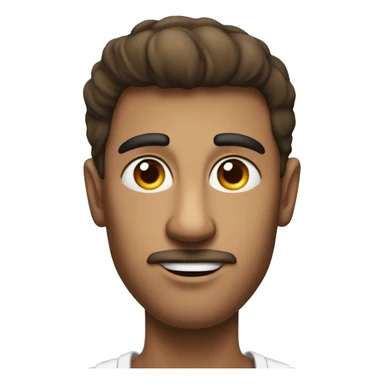 Un homme avec une tête carré et des yeux ecartés sticker