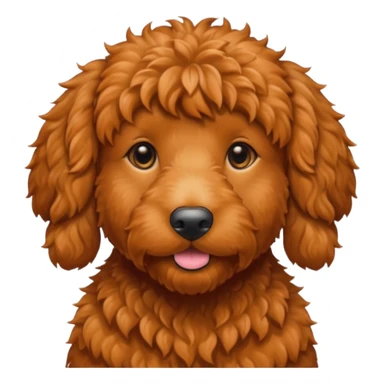 red goldendoodle sticker