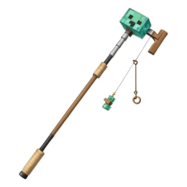 Minecraft fishing rod sticker