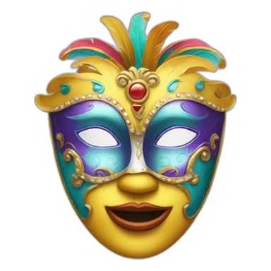 Carnival mask sticker