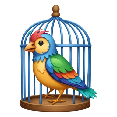  bird in cage sticker