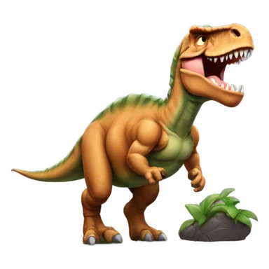 Arnold Schwarzenegger as a dinosaur sticker