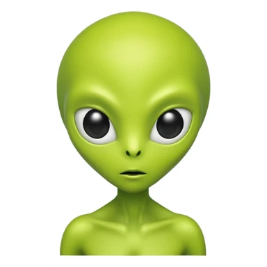 lime green alien sticker