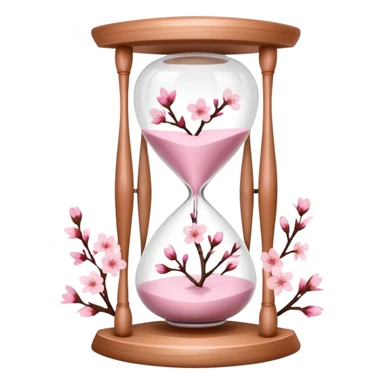 Pastel Pink Cherry Blossom Sakura hourglass sticker