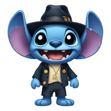 Stitch Disney dressed for Halloween sticker