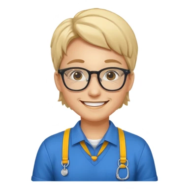 Employee with Lanyards sticker