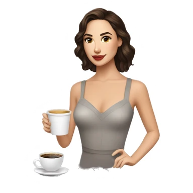 Gal Gadot serving coffee sticker