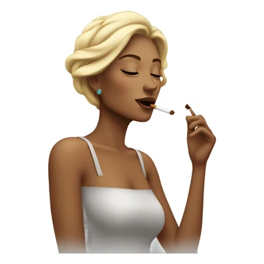 Beautiful woman smoking weed sticker