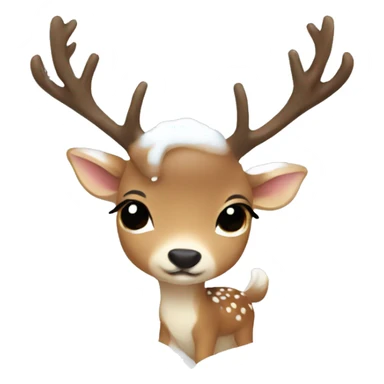 👍🏻-chibi-deer-antlers-snow sticker