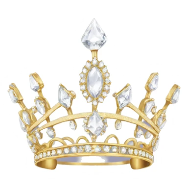 diamond crystal tiara gold dainty sparkle sticker