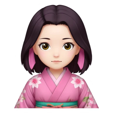 nezuko but bad and cute from demon slayer sticker