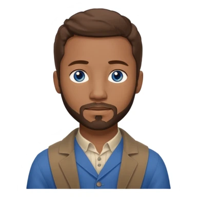  Edwin Epps from 12 Years of Slave with blue eyes, brown hair and short beard, light brown outfit sticker