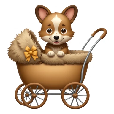 wild dog in a pram sticker