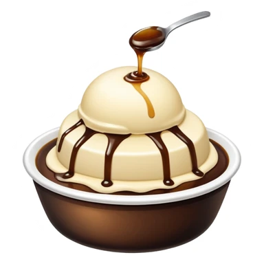 Soy sauce bottle poured on ice cream. sticker