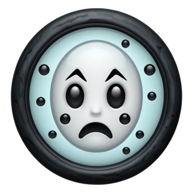 Haunted Mirror with some black dots on it  sticker