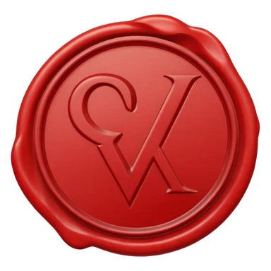 wax seal with a check mark sticker