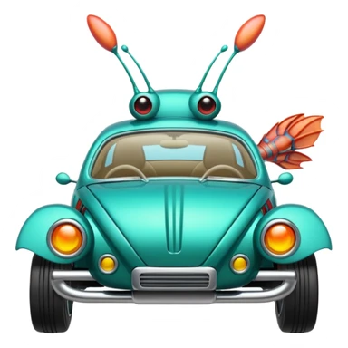 Mantis shrimp driving car sticker
