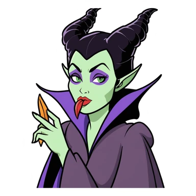 Blowing a kiss from maleficent sticker