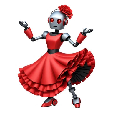 Robot flamenco sticker