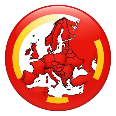 Europe map point  sticker
