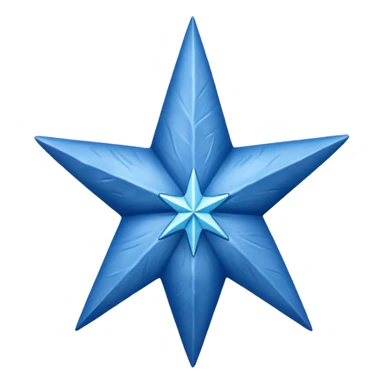 6lı mavi bir yıldızın içinde tik sticker