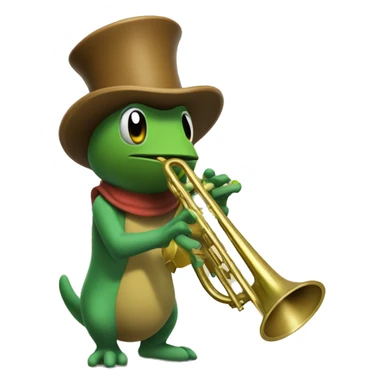ludicolo with a trumpet sticker
