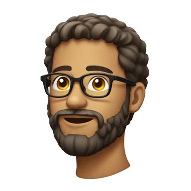 a bearded, bespectacled man in his 20s sticker
