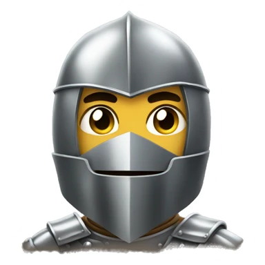 create an emoji of a knight making the shushing face sticker
