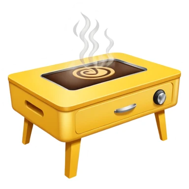 yellow coffe table, coffee on top
 sticker