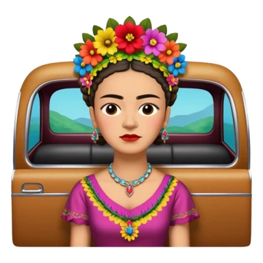 Frida Kahlo in limousine  sticker