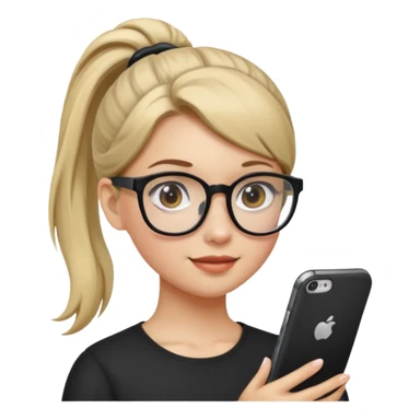 Ponytail Girl with Glasses sticker