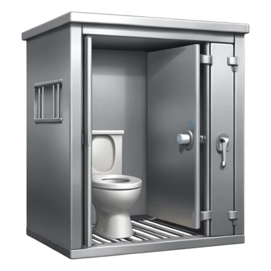 Stainless steel jail cell toilet sticker