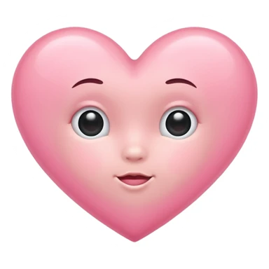 Light baby pink heart sticker