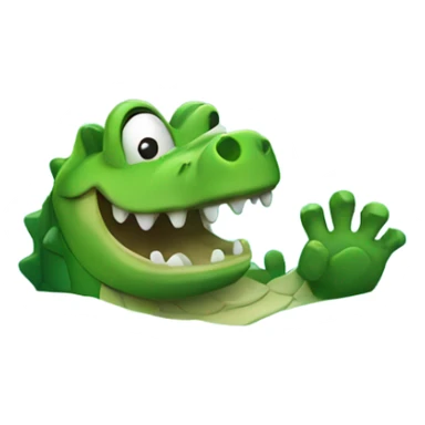 Waving crocodile in the water sticker