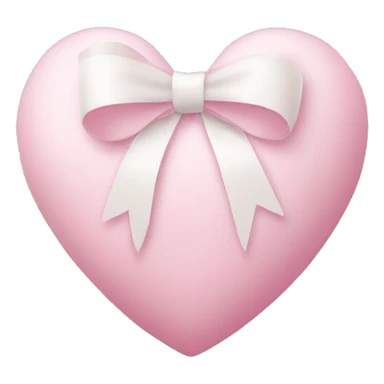 The pastel pink heart wrapped in white bow sticker