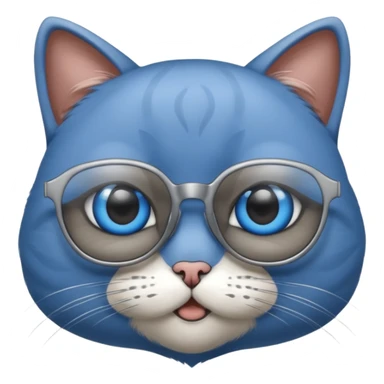 Un chat avec des lunettes sticker
