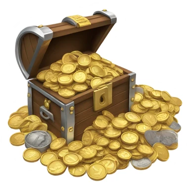 chest full of coins sticker