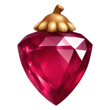 sparkling Ruby Acorn like diamond sticker